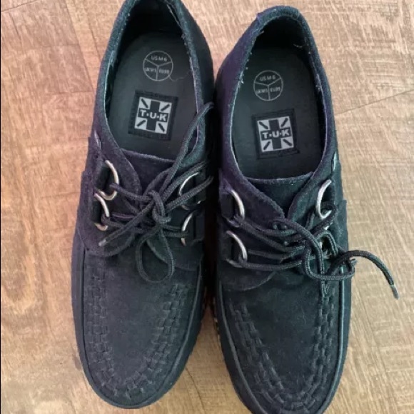 T.U.K. A8639 - Leopard Wrapped Platform Black Creepers - Size US M 6 - Picture 3 of 3